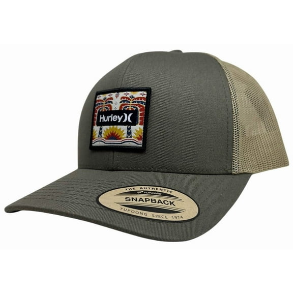 Hurley Men's Trucker Hat Seacliff Mesh Snapback Cap (Medium Olive)