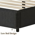 thumbnail image 4 of 4 EVER WINNER Full Size Bed Frame, Boucle Upholstered Bed Frame with Headboard, Gray Full Bed Frame, Dark Gray, 4 of 6