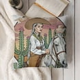thumbnail image 3 of YINGXI s and Horse Country Throw Pillow Cover, Cushion Cover for Sofa Bed Home Decor ,Housewarming Gifts,Girls Her Lovers Gift, Gifts for Girls 22x22in, 3 of 5