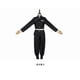 thumbnail image 1 of Disfraz de Anime Demon Slayer Kimetsu No Yaiba Tanjirou Kamado, chaqueta superior, pantalones, uniforme de equipo negro, Aldult de Halloween para niños, 1 of 4
