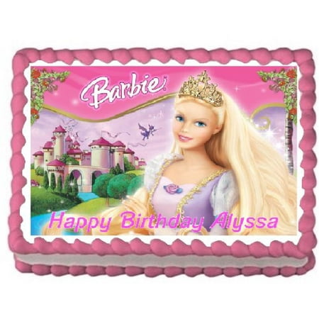 Barbie Edible Frosting Image Cake Topper 14 Sheet Walmartcom
