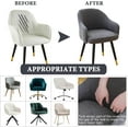 thumbnail image 3 of LKJYER Curved Back Dining Chair Covers with Armrest, Stretch Accent Dining Room Chairs Covers Slipcovers With Arms, Office Desk Chair Covers, 3 of 7