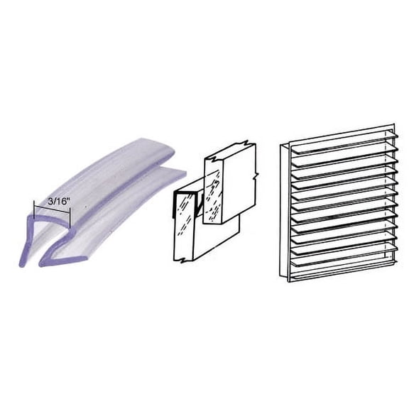 CRL 1420C Clear Jalousie and Louver Slat Vinyl - 100 ft Roll