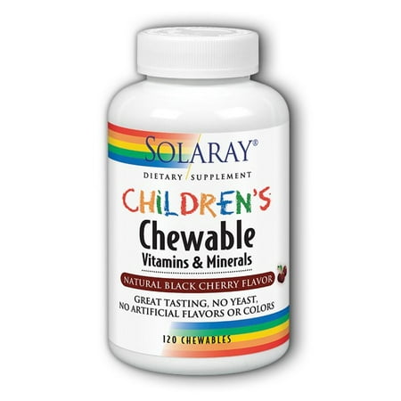 Solaray Children's Chewable Vitamins and Minerals Natural Black Cherry 120