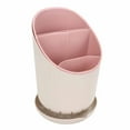 thumbnail image 3 of Smart Storage Utensil Holder, Practical Divided Kitchen Organizer for Fork, Knife, Spoon, Chopstick, Better Drying Rack with 32 Holes,  Material PP ABS, Easy to Clean, for Home, 3 of 7
