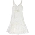 thumbnail image 1 of Rebecca Taylor - Vestido a media pierna con ojales para mujer, blanco, 6, 1 of 2