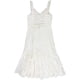 thumbnail image 1 of Rebecca Taylor - Vestido a media pierna con ojales para mujer, blanco, 6, 1 of 2