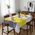 thumbnail image 6 of Yellow Grey Oil Painting Table Cloth Waterproof Tablecloths, Abstract Modern Geometric Tablecloth Dining Table Cover for Kitchen Party Tabletop Outdoor, Rectangle Tablecloth 60x84 Inch, 6 of 9
