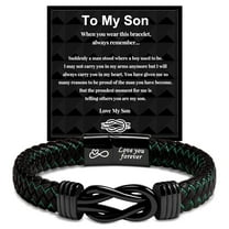 To My Son Bracelet, Gifts for Teens Boys Men Inspirational Bracelet for Birthday Confirmation Graduation Back to School Christmas Gifts