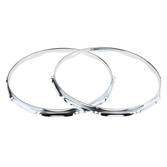 2 piezas de 14 pulgadas Drum Hoop Rim Hoops 10 hoyos Yuyangstore Aro de caja del anillo de la caja