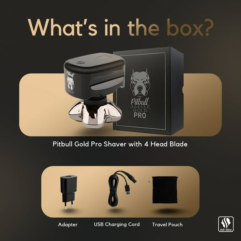 Skull Shaver Pitbull Gold PRO Electric Razor & Baby Beast Skull Shaver Pitbull Gold PRO Electric Razor & Baby Beast