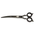 thumbnail image 3 of Premium Ergonomic Grooming Shears Mushu VG10 Stainless Steel Titanium with Bling (7 inch Curved), 3 of 8