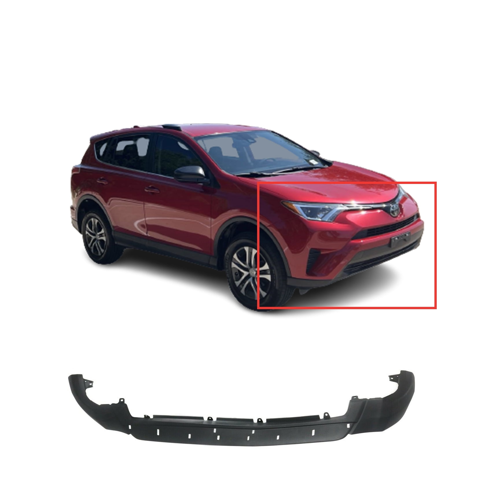 Front Lower Valance Deflector for 20162018 Toyota RAV4 Air Dam Bumper
