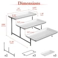 thumbnail image 2 of Juego de bandejas para servir Bumusty de melamina de 3 niveles con soporte negro, 2 of 8