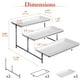 thumbnail image 2 of Juego de bandejas para servir Bumusty de melamina de 3 niveles con soporte negro, 2 of 8