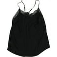 thumbnail image 2 of P.J. Salvage Womens Racerback Lace Trim Pajama Sleep Cami Tank Top, Black, Medium, 2 of 2