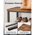 thumbnail image 3 of Kitsure 3-Tier Metal Shoe Rack with Wooden Top, Sturdy Shoe Organizer for Entryway, Bedroom, Closet, 29.0" x 11.4" x 18.4", Rustic Brown, 3 of 8