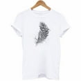 thumbnail image 2 of Oalirro Fashion Women Short Sleeve T-Shirt Feather Print Casual Top Comfortable Blouse, 2 of 6