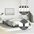 thumbnail image 5 of vidaXL Queen Bed Frame, Fabric Upholstered Platform Bed Frame, Dark Gray, No Mattress, 5 of 9