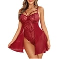 thumbnail image 2 of Avidlove Women Lingerie Bodysuit Lace Floral Snap Crotch Chemise Nighty Nightwear, 2 of 5