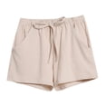 thumbnail image 2 of Patlollav Women Casual High Waist Shorts Ladies Wide Leg Solid Jeans Short Pants, 2 of 6
