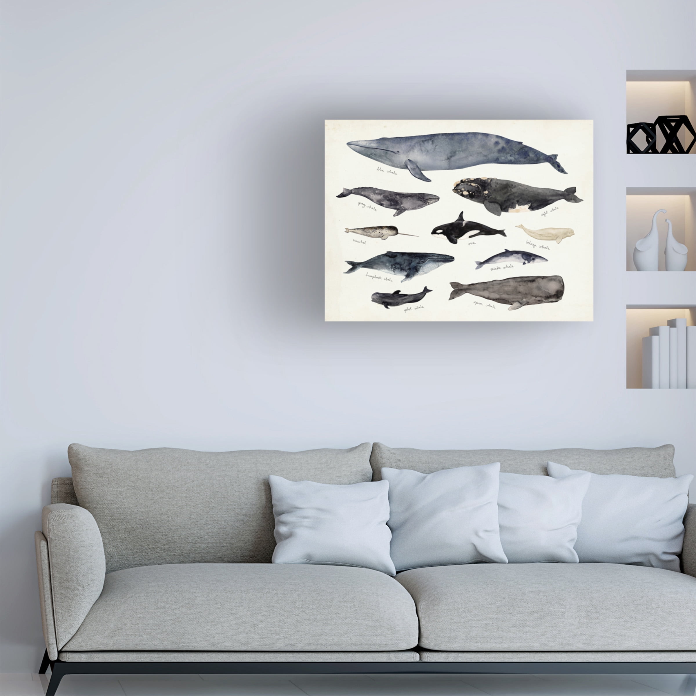 Victoria Barnes 'Whale Chart III' Canvas Art