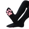 thumbnail image 2 of Littleforbig Thigh High Cosplay 3D Paw Pad Silicone Kitten Over The Knee Silk Stockings - Black, 2 of 5