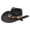 E, variant on Felt Cowboy Hat Wide Brim Flower Embroidered Belt Western Sun Hats Casual Party Beach Jazz Cap for Men Women Unisex