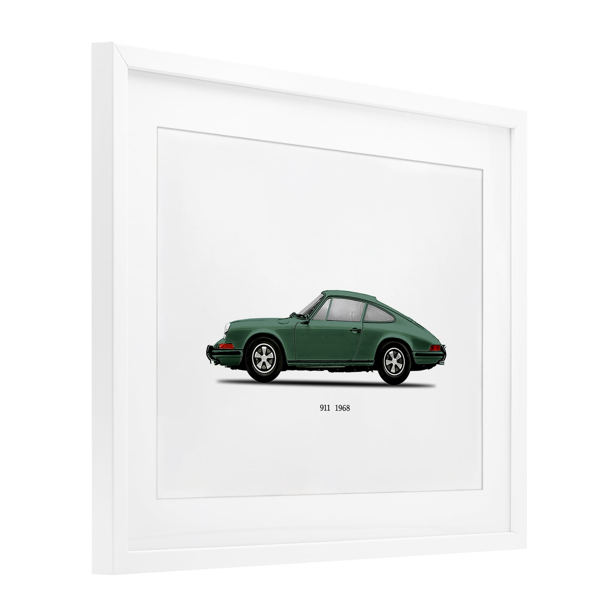 Stupell Industries Green Vintage Car Model White Framed Print Under Glass, design by Mark Rogan