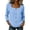 Light Blue, variant on Women's Tops 3/4 Sleeve Notch V Neck Solid Color Casual Button Front Pullover for Daily Commute Blouse,Long Sleeve Shirts for Women Green M