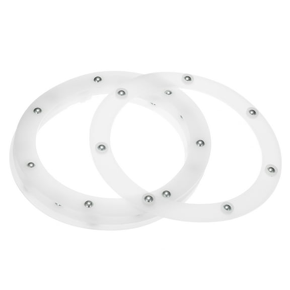 7" Rotating Swivel Stand with Steel Ball Bearings Annular Lazy Susan Base Turntable 0.06x4.97" White Pack of 4