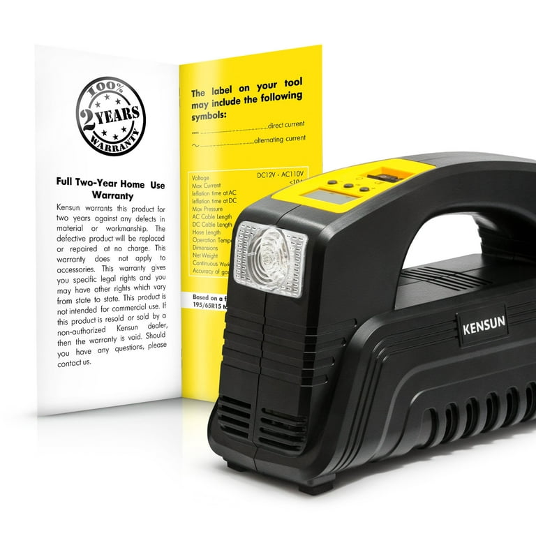 Kensun Air Compressor for Tires Portable Tire Inflator Air Pump
