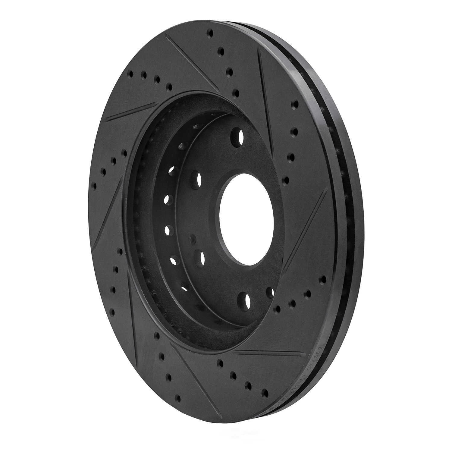 Dynamic Friction Company 633-48091L DFC Brake Rotor - Drilled And Slotted - Black