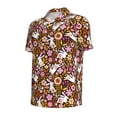 thumbnail image 2 of Balery Flower Bunny Printed Men’s Short Sleeve Polo Shirt, Midweight Men's Shirt,Golf Polo shirts -XX-Large, 2 of 9