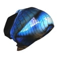 thumbnail image 2 of Honeii Blue Viper Snake Print Kids Knit Beanie Watch Hat ,Knit Cap for Boys and Girls, 2 of 7