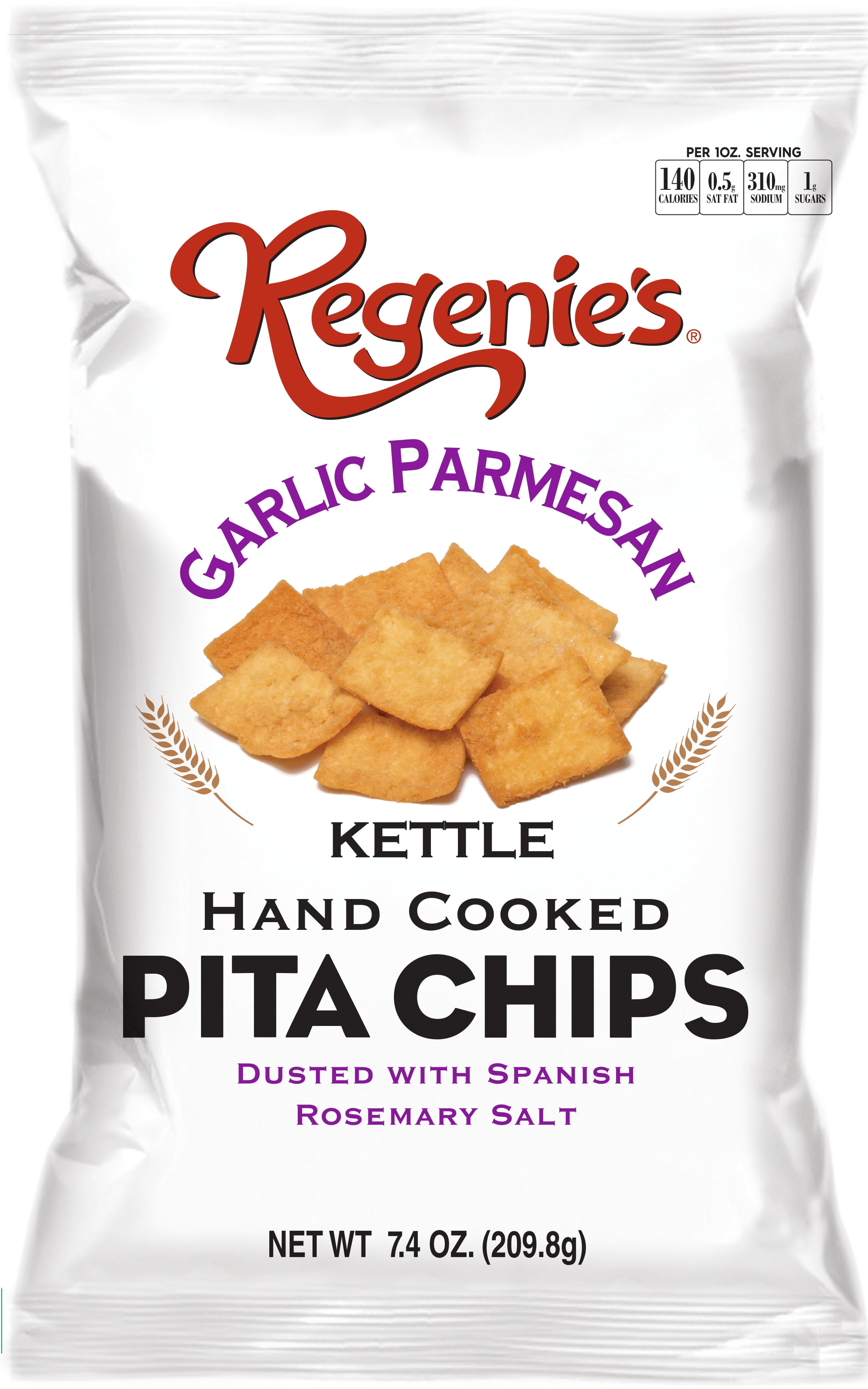 Regenie's Garlic Parmesan, Pita Chips - 6 Pack