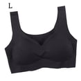 thumbnail image 1 of Sujetador sin costuras Wireless Hacer subir Lingerie Sport Ropa interior transpirable, Negro, L seitruly AP002552-03, 1 of 7