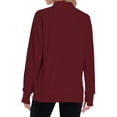 thumbnail image 4 of TARAINYA Women Mock Neck Pullover Sweatshirt Long Sleeve with Thumb Holes Casual Oversized Tops, 4 of 7