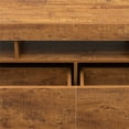 thumbnail image 5 of TV Cabinet for 55 Inch TV, SEGMART TV Stand with LED Lights, High Gloss TV Console with Drawers, Home Media Entertainment Center for Living Room, Walnut, LLL2605, 5 of 9