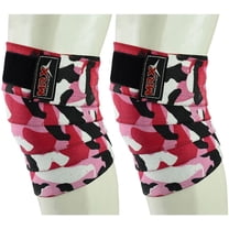 MRX Knee Wraps Weight Lifting Straps Guard Pads Sleeves Powerlifting Gym Bandage Camo Pink
