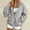 Gray, variant on JJHGVB Women's V-neck Button Down Sweatshirt Casual Sweatshirts Button Up Tops No Hood Half Button Open Front Sweatshirt Stand Henley Collar Lightweight Jackets Women's Sweatshirts Blue S