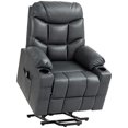 thumbnail image 1 of HOMCOM Fauteuil Inclinable Releveur avec Porte-Gobelets, Facile à Assembler, 1 of 10