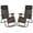 Brown, variant on Costway 2PCS Patio Rattan Zero Gravity Lounge Chair Folding Recliner Headrest Brown