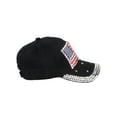 thumbnail image 4 of Top Headwear Studded USA Flag Baseball Cap - Black, 4 of 4
