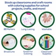 thumbnail image 6 of Crayola Ultra-Clean Washable Broad Line Markers, 20 Ct, Back to School Supplies, Classic Colors, Classroom Must Haves, Gifts for Teachers and Kids, Ages 3+, 6 of 12