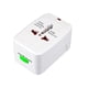 thumbnail image 2 of Adaptador de viaje universal enchufe 6A Cargador multipropósito | Material ABS ignífugo | Voltaje de entrada de 250 V CA | Potencia máxima de 1500W | Toma de corriente portátil | Paquete de 1, 2 of 9