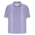 thumbnail image 5 of Zylanna Men's Hawaiian Shirts, Short Sleeve Casual Turndown Collar Quickly Dry Summer Beach Button Down Shirts Purple Size M, 5 of 5