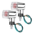 thumbnail image 2 of Zorion 2 Pieces Motorcycle LED Turn Light LED Mini Blinkers Universal Lamp Assembly White, 2 of 9