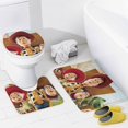 thumbnail image 4 of Juego de 4 cortinas de ducha decorativas para el hogar de Toy Story, kit de accesorios con alfombra antideslizante, tapa de inodoro y tapete de ducha, cortina de ducha impermeable con 12 ganchos, 4 of 8