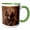 Green/White, variant on 3drose, Chocolate Lab Pet Dog Labrador Retriever Photo, 15oz Two-tone Blue Mug
